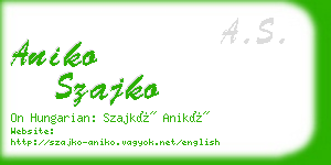 aniko szajko business card